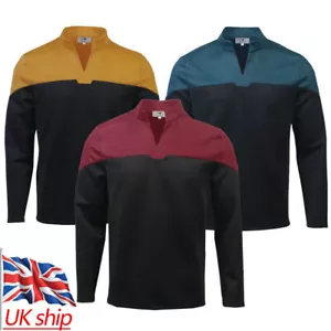 For Picard Red Uniform Shirts Cosplay Startfleet Command Yellow Blue Mens Tops - Picture 1 of 12