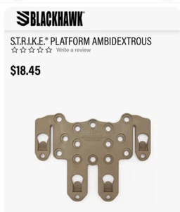 NEW Blackhawk S.T.R.I.K.E. MOLLE / PALS Holster Platform COYOTE TAN MSRP $18.45 - Picture 1 of 2