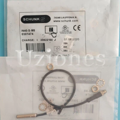 For Schunk IN40-S-M8 IN40/S-M8 0301474 Proximity Sensor Switch IN40-S-M8-PNP