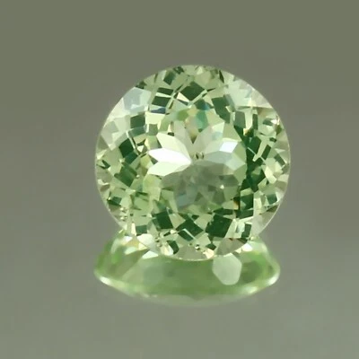 Piedra de nacimiento de junio crisoberilo 12 mm redonda 9,5 quilates lupa gema limpia para hacer joyas Foto 1 de 4