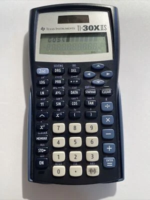 Texas Instruments TI-30X IIS Scientific Calculator Solar With Cover Blue zah - Image 1 of 3