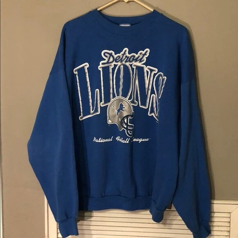 Detroit Lions NFL Graphic Royal Blue SweatShirt Unisex Men Women KV12665 Cover
