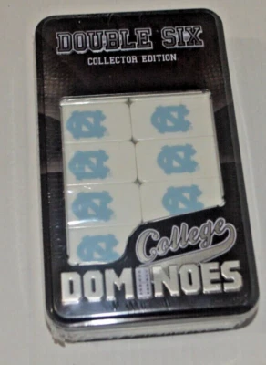 UNC College Dominoes Double Six Collector Edition in Tin Still in Shrink Wrap - Image 1 of 4