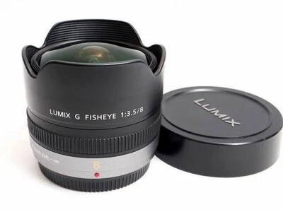 Panasonic Lumix G Fisheye 8mm F3.5 AF Prime Lens MFT Excellent from Japan - Image 1 of 3