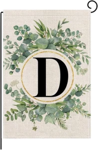 Monogram Letter D Floral Garden Flag 12X18 Inch Double Sided outside Outdoor Fam - Picture 1 of 7