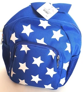 NEW Blue Star Print Back Pack Childrens Back To School Bag Rucksack Kid Girl Boy - Picture 1 of 3