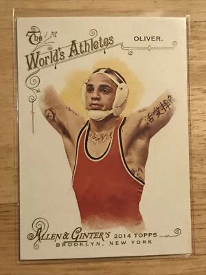 2014 Topps Allen and Ginter #188 Jordan Oliver Wrestler Wrestling card - Image 1 of 2
