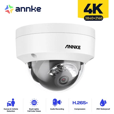 Cámara IP de Seguridad ANNKE 4K POE Domo Exterior Color Visión Nocturna Grabación de Audio Foto 1 de 4