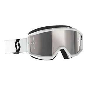 Maschera SCOTT PRIMAL bianca lente specchiata argento motocross enduro dh - Foto 1 di 3