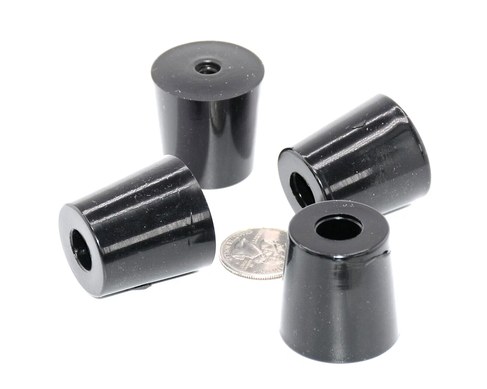 1 1/4” Diameter x 1 1/4” H Rubber Feet w Washer Rubber Bumpers Various Pak Sizes - Image 1 of 4
