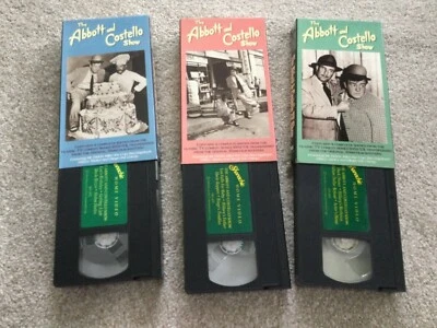 Abbott and Costello TV Show Lot of (3) VHS 1992 Tapes 401,402,403 Foto 1 de 4