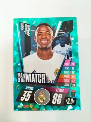 Vinicius Junior Man of the Match MM3 TOPPS Champions League 2020 / 2021 - Photo 1/2