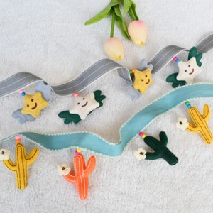 1M Vorhänge Quasten Cartoon Nähen Fransen Rand für Kinderzimmer Fenster Dinosaur - Bild 1 von 15