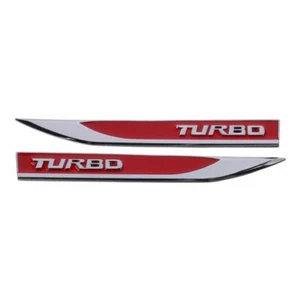 2Pcs/Pair Thickness: 0.4cm Left and Right Metal Turbo Sticker - Picture 1 of 9