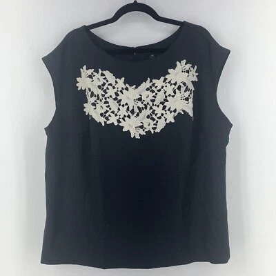 Worthington Womens 3X Tank Top Lace Cottage Core Preppy Feminine Minimalist - Image 1 of 4