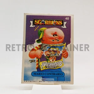 Vintage Garbage Pail Kids - SGORBIONS 1 1a Serie - 40 Mario Contrario - Picture 1 of 1