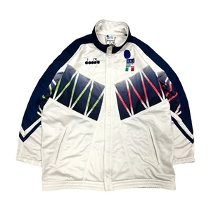 Vintage Italia Diadora 1994 World Cup Pre Match Tack Jacket Soccer Football Italy - Bild 1 von 4
