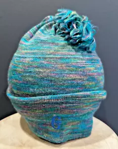 Vintage Conte of Florence Wool Tassled Multicolor Beanie Ski Cap - Picture 1 of 3