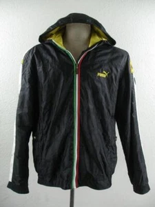 PUMA Men's sz M Scuderia Ferrari Modena Italia Jacket Racing Jacket Black Hooded - Picture 1 of 24