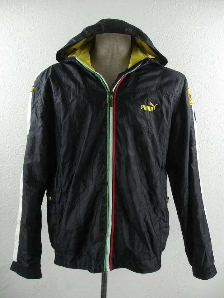 PUMA Men's sz M Scuderia Ferrari Modena Italia Jacket Racing Jacket Black Hooded - Image 1 of 4