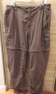 Columbia Titanium Convertible Nylon Hiking Pants Zip Off Shorts Women XL Brown - Picture 1 of 19