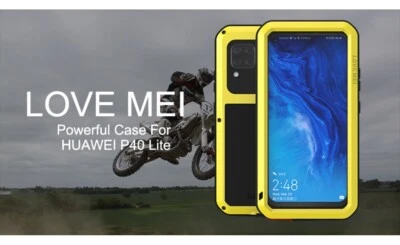 Funda protectora de metal resistente Love Mei potente a prueba de golpes para Huawei P40 Lite Foto 1 de 4