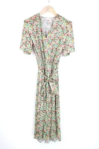 SANDRO Fiona Dress Womens (EU) 42 Midi Short Sleeve Elastic Waist Floral - Picture 1 of 9