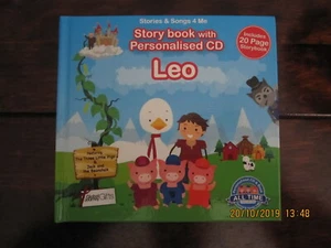 STORY BOOK WITH PERSONALISED CD LEO new - Picture 1 of 2