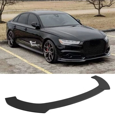 Alerón divisor de labios de parachoques delantero negro para AUDI A4 A5 A6 A7 S4 S5 Q5 Q7 3x Foto 1 de 4