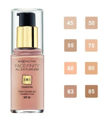 MAX FACTOR FACE FINITY All Day Flawless 3 in 1 Fondotinta 30ml diversi colori