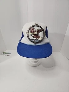 Vintage 1980s Eagle Time Clock Mesh Trucker Snapback Hat W/Working Clock NICE... - Picture 1 of 8