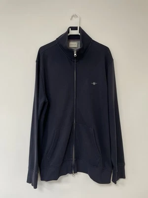 Gant Men’s Zip Up Jacket Navy Size XXL Full Zip Logo Cotton Blend - Image 1 of 4