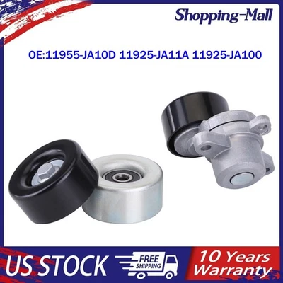 3 Pcs For Nissan Altima Maxima Murano 06-14 Belt Tensioner Pulley & Belt Pulley - Image 1 of 4