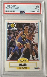 1990-91 Fleer Reggie Miller #78 PSA 9 MINT HOF - Picture 1 of 2
