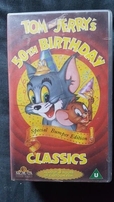 Rare Vintage 1990 Tom and Jerry's 50th Birthday Classics Volume 1 VHS Tape - Image 1 of 3
