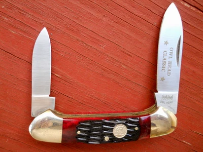 Owl Head Classic Solingen Germany 2-Blade Canoe Pocket Knife-Never Used-Nice! - Image 1 of 4