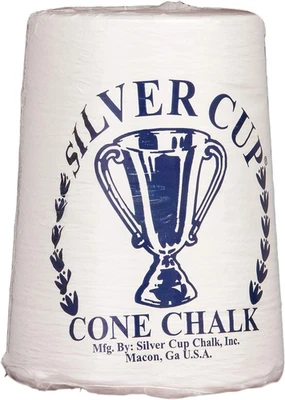 Silver Cup Billiard/Pool Cone Chalk, White - Hand Chalk