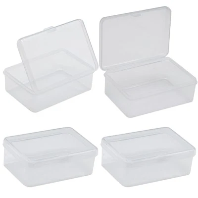 4PC Small Plastic Storage Container Box DIY Coins Screws Jewelry Travel Beads - Image 1 of 4