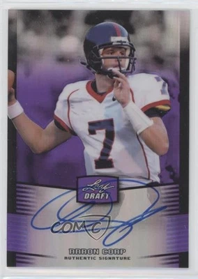 2012 Leaf Metal Draft Purple /25 Aaron Cox #AC1 Auto - Image 1 of 2