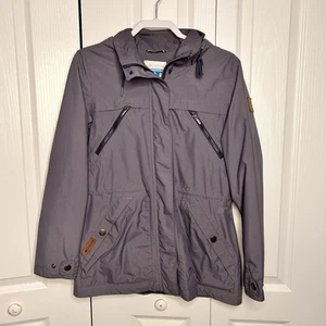 Columbia Womens Field Utility Jacket Purple Gray Full Zip Cinch Waist Size M - Picture 1 of 11