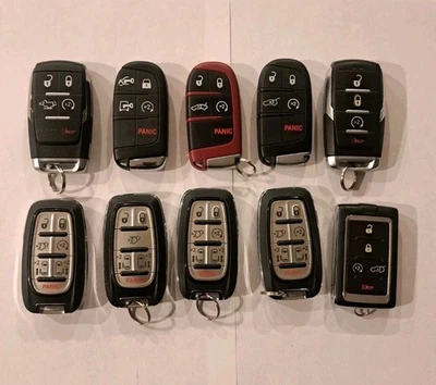 OEM LOT OF 10 CHRYSLER DODGE JEEP RAM SRT SMART KEY FOB  KEYLESS ENTRY FOB LOT  - Image 1 of 4