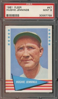 1961 Fleer #47 Hughie Jennings MINT PSA 9 Detroit Tigers 7758 - Image 1 of 2