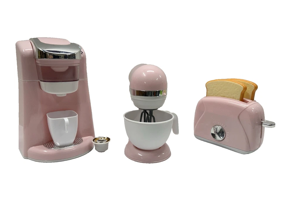 Playgo Play Perfect Classy Kitchen Appliance Pink Toaster, Mixer & Coffee K-Cup - Image 1 of 4