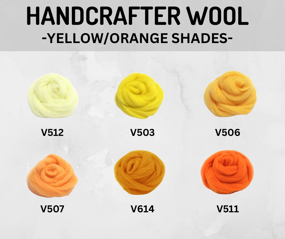 HandCrafter Super Fast Felting Wool - Yellow/ Orange Shades (Choose Colours) - Image 1 of 1