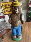 1972 Vintage Smokey Bear Coin Bank by Play Pal Plastics 14"