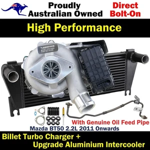 Billet Turbo+Intercooler+Oil Feed Pipe For Mazda BT50 2.2L 2011 Onwards - Picture 1 of 11