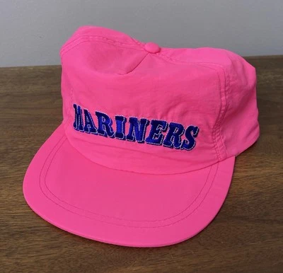 NEW Seattle Mariners Neon Pink Retro Night Snapback Hat SGA - Image 1 of 3