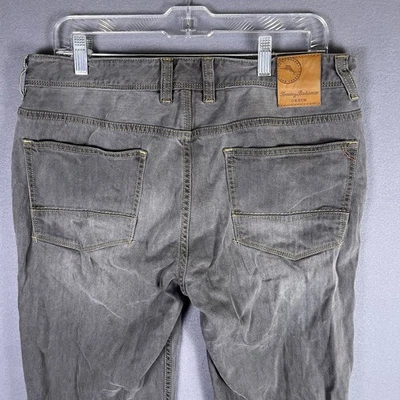 Pantalones de mezclilla Tommy Bahama Sand Drifter auténticos elásticos de pierna recta para hombre 34x30 gris Foto 1 de 4