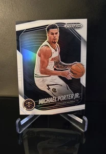 #'ed/175 MICHAEL PORTER JR.  2024-25 Prizm Black Basketball White Color Match 40 - Picture 1 of 2