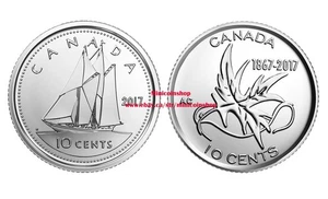 Canada 2017 10 Cents Dime Coin Set - Brilliant Uncirculated - Picture 1 of 2